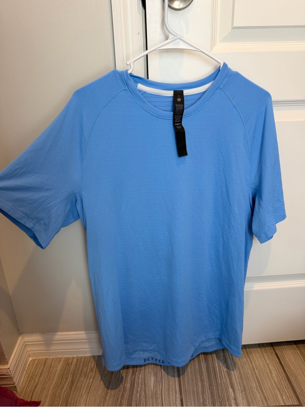 lululemon athletica Light Blue Short-Sleeve Athletic Crew